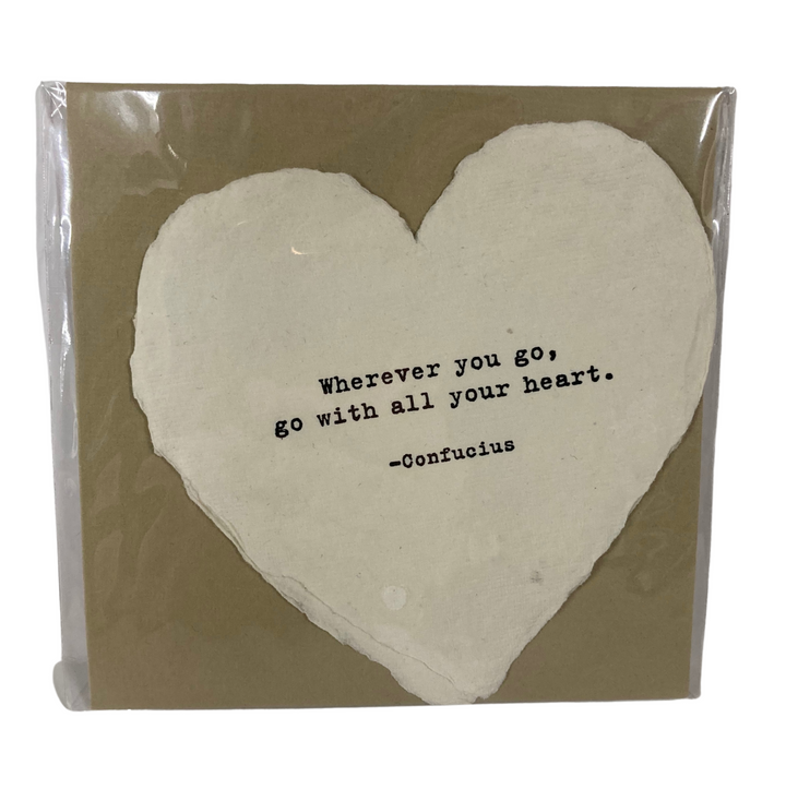 Heart Shaped Card with Envelope | Wherever You Go - Main Street Roasters