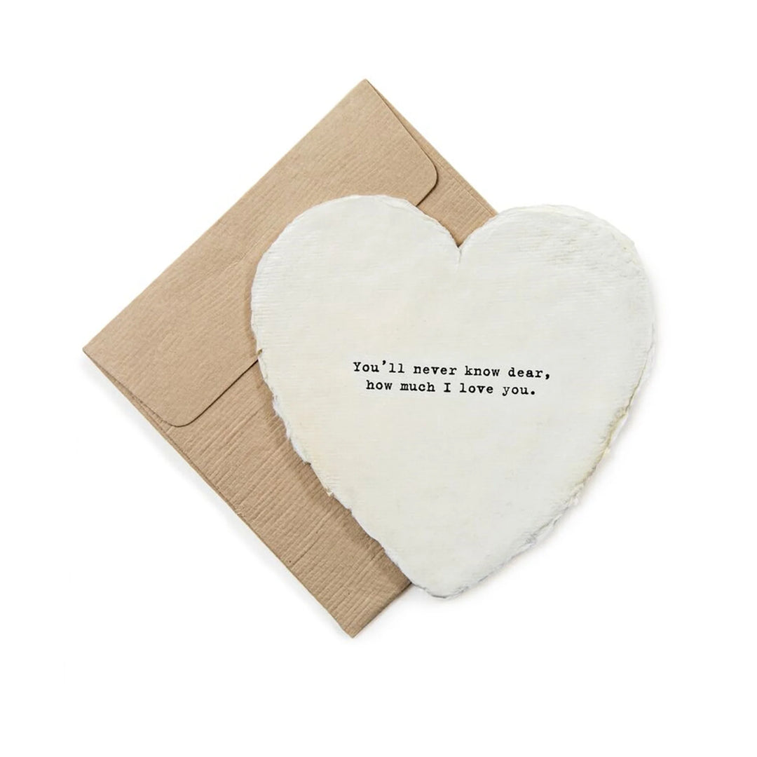Heart Shaped Card with Envelope | You'll Never Know Dear - Main Street Roasters