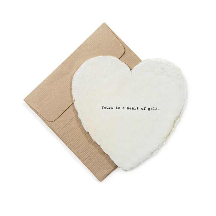 Heart Shaped Card with Envelope | Yours Is A Heart Of Gold - Main Street Roasters