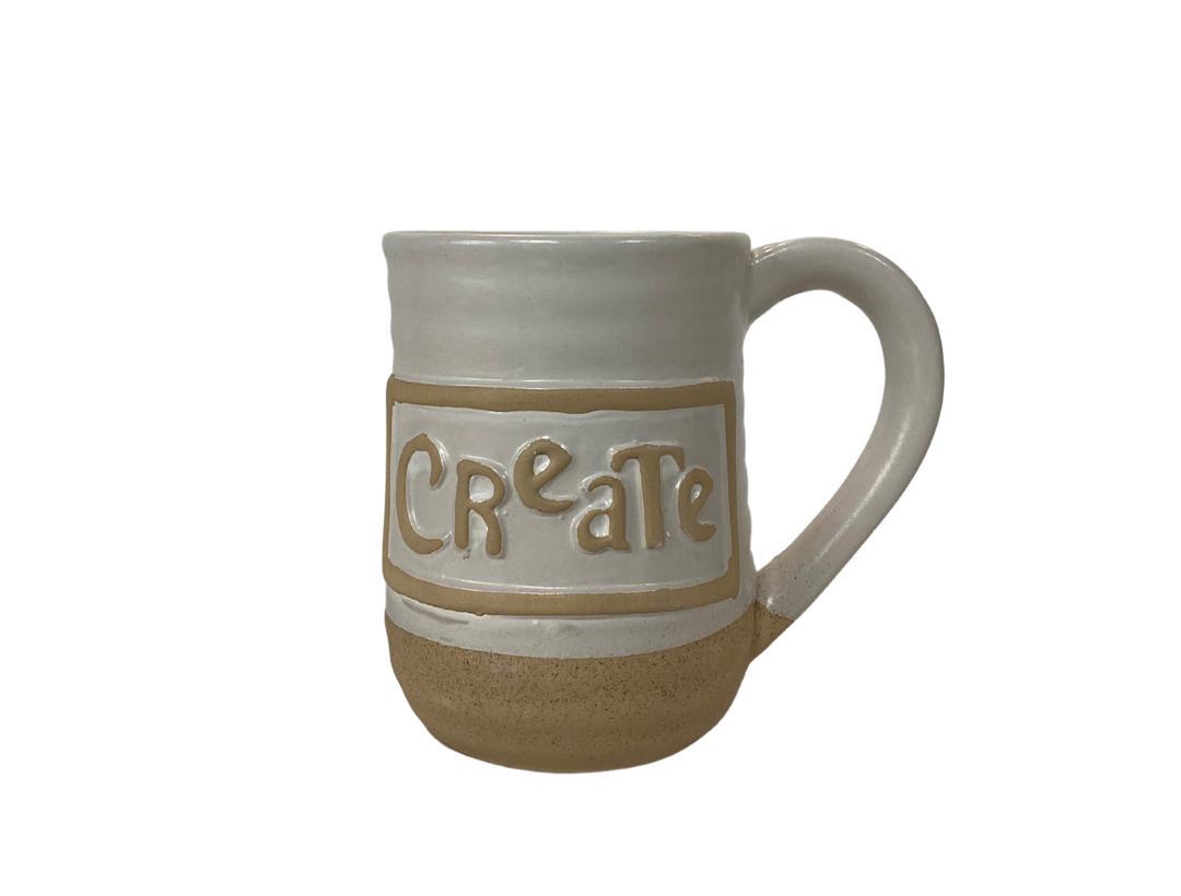 Inspiring White Stoneware Mug - Create - Main Street Roasters