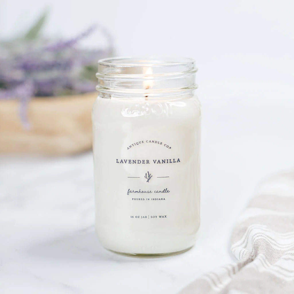 Lavender Vanilla Candle 16oz | Antique Candle Co.® - Main Street Roasters