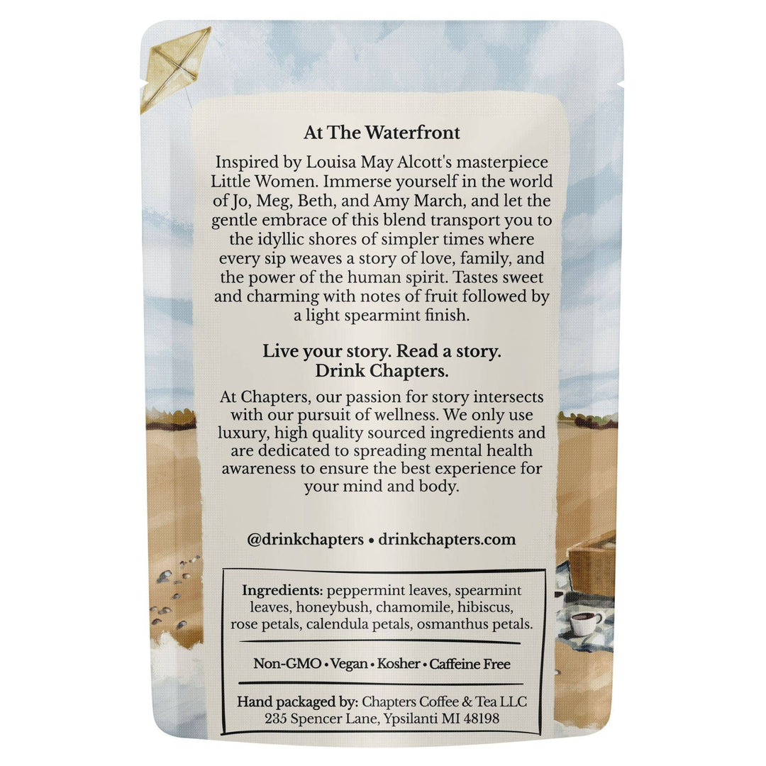 Little Women Waterfront Tea 2oz Back | Chapters Tea - Main Street Roasters