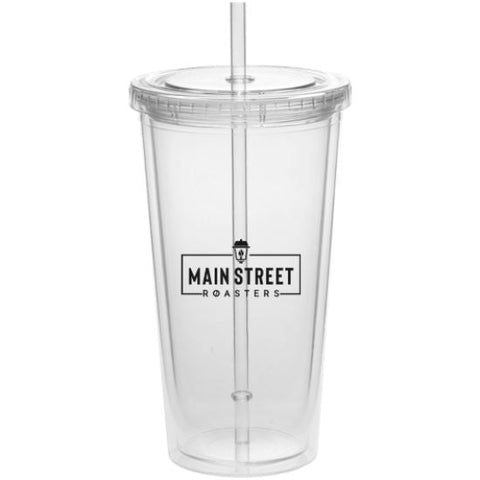 MSR 20 Ounce Clear Acrylic Tumbler - Main Street Roasters 
