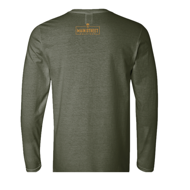 MSR Pendant Long Sleeve Tee Green - Back - Main Street Roasters