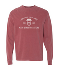 MSR 20 Year Anniversary Long Sleeve Comfort Colors Tee - Red Brick - Main Street Roasters