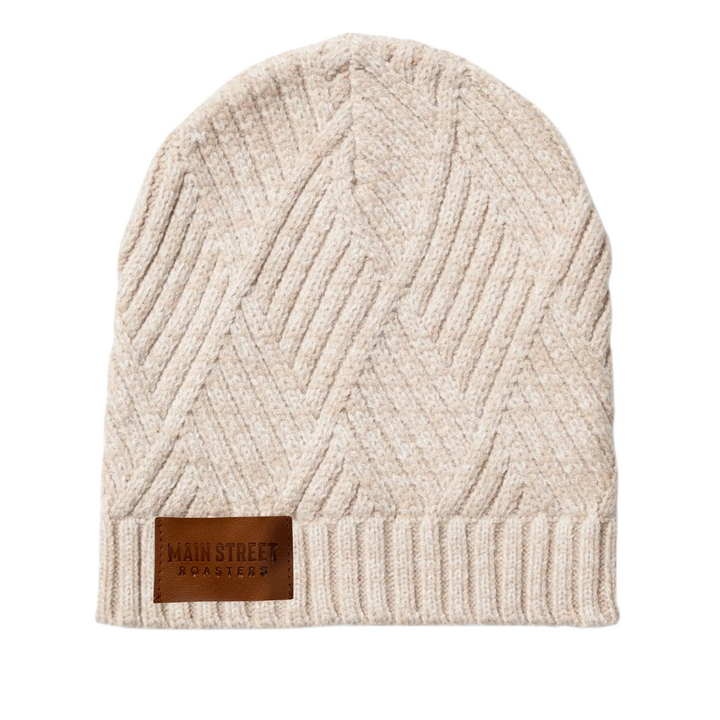 Main Street Roasters Stay Cozy Beanie Cream - Main Street Roasters