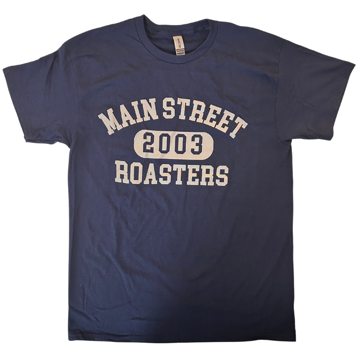 Main Street Roasters Varsity Tee Navy Blue - Main Street Roasters