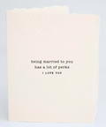 Married Perks Coffee Greeting Card - Main Street Roasters