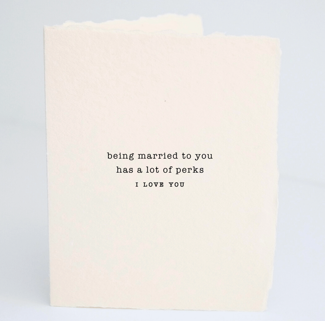 Married Perks Coffee Greeting Card - Main Street Roasters