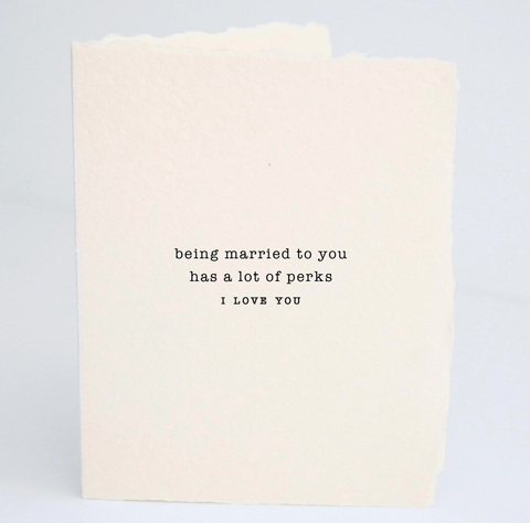 Married Perks Coffee Greeting Card - Main Street Roasters