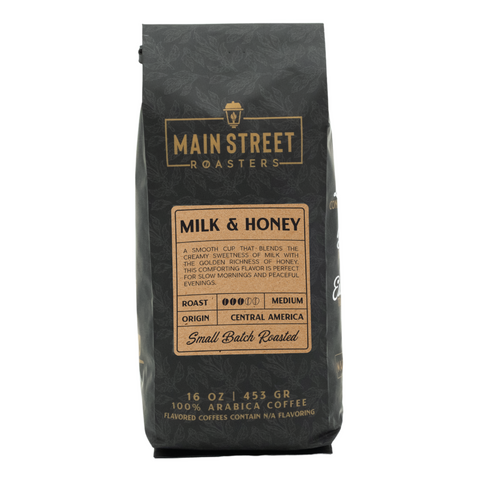 Milk and Honey Flavored Coffee - Main Street Roasters®