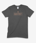 Logo Soft Gray and Gold Main Street Tee - Main Street Roasters®