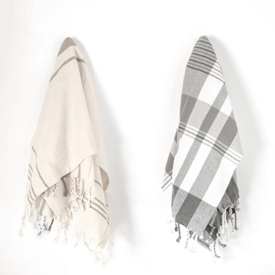 Multi Stripe Fringe Towel | Set of 2 - Main Street Roasters