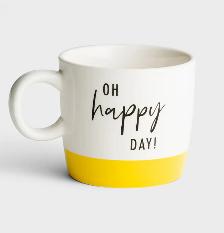 Oh Happy Day! Ceramic Mug - Back - Main Street Roasters