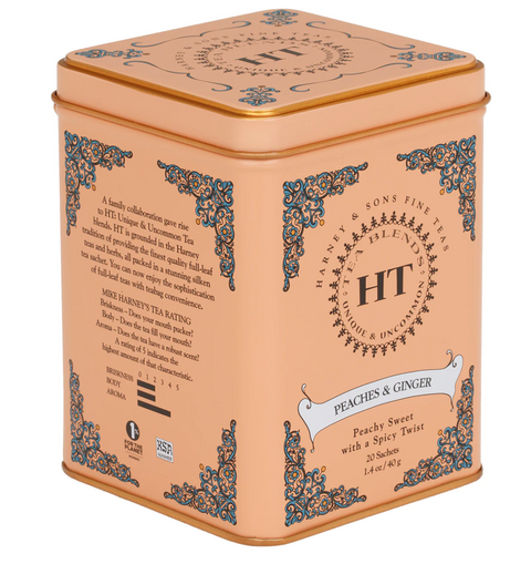 Peaches & Ginger Tea Blend 20 ct. - Harney & Sons - Main Street Roasters