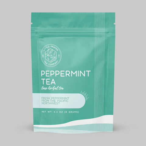 Peppermint Loose Leaf Herbal Tea Individual Packet - Little Prayer Tea Company - Main Street Roasters