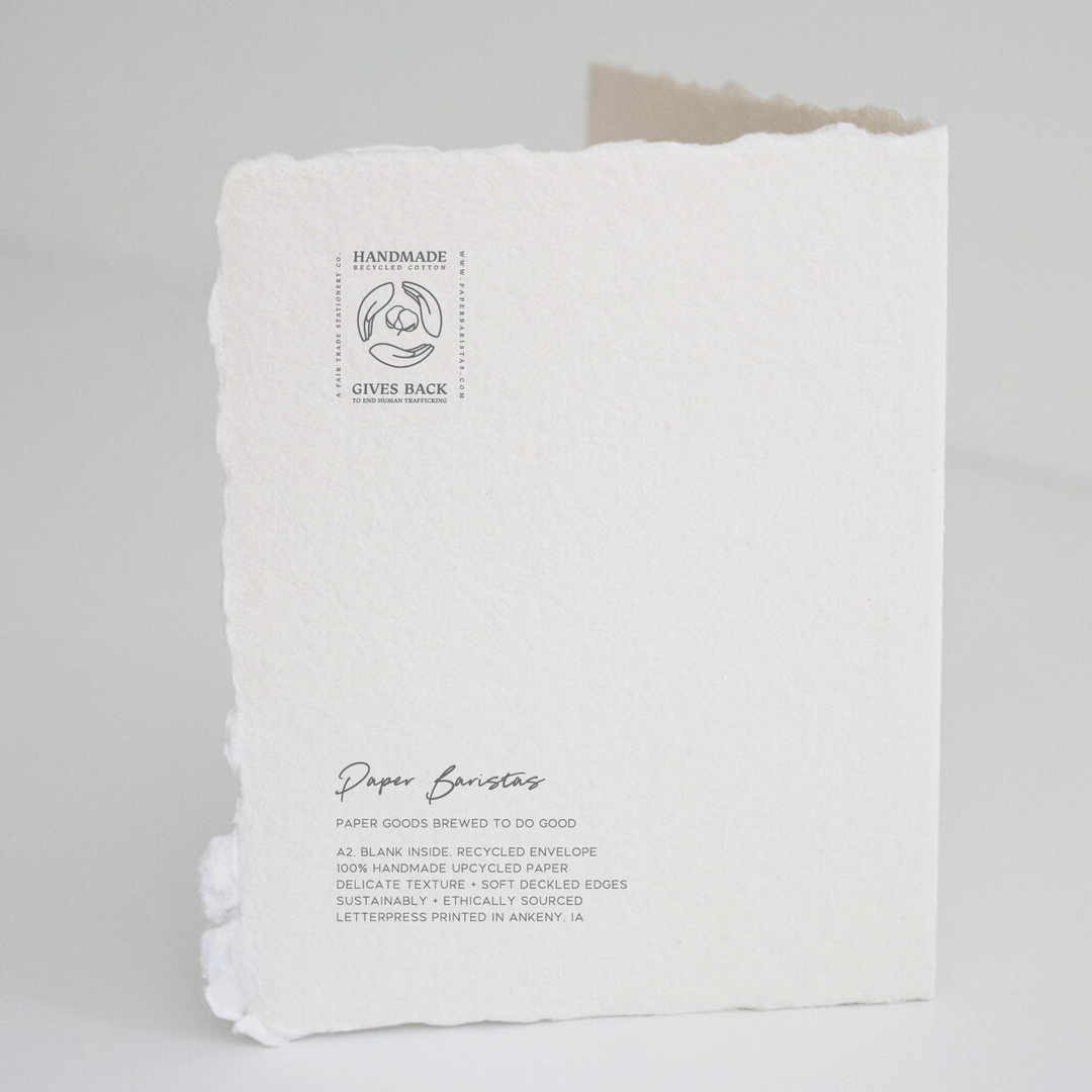 Paper Baristas - Perfect Blend New Baby Coffee Greeting Card Back- Main Street Roasters