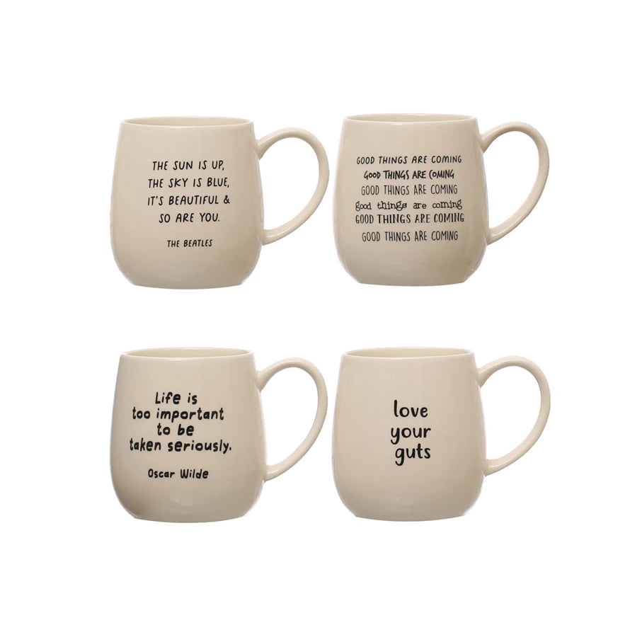 Quoted Stoneware Mugs Collection - Main Street Roasters