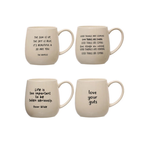 Quoted Stoneware Mugs Collection - Main Street Roasters