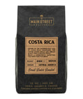 Coffee bag from Main Street Roasters with details about Costa Rica coffee