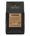Coffee bag from Main Street Roasters with Ethiopia label on a white background