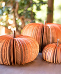 Rustic Book Pumpkin Set Of Three