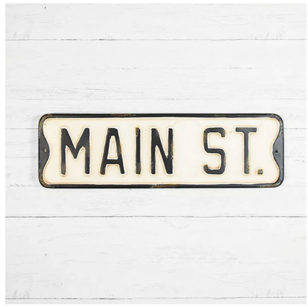 Main St. | Metal Street Sign - Main Street Roasters