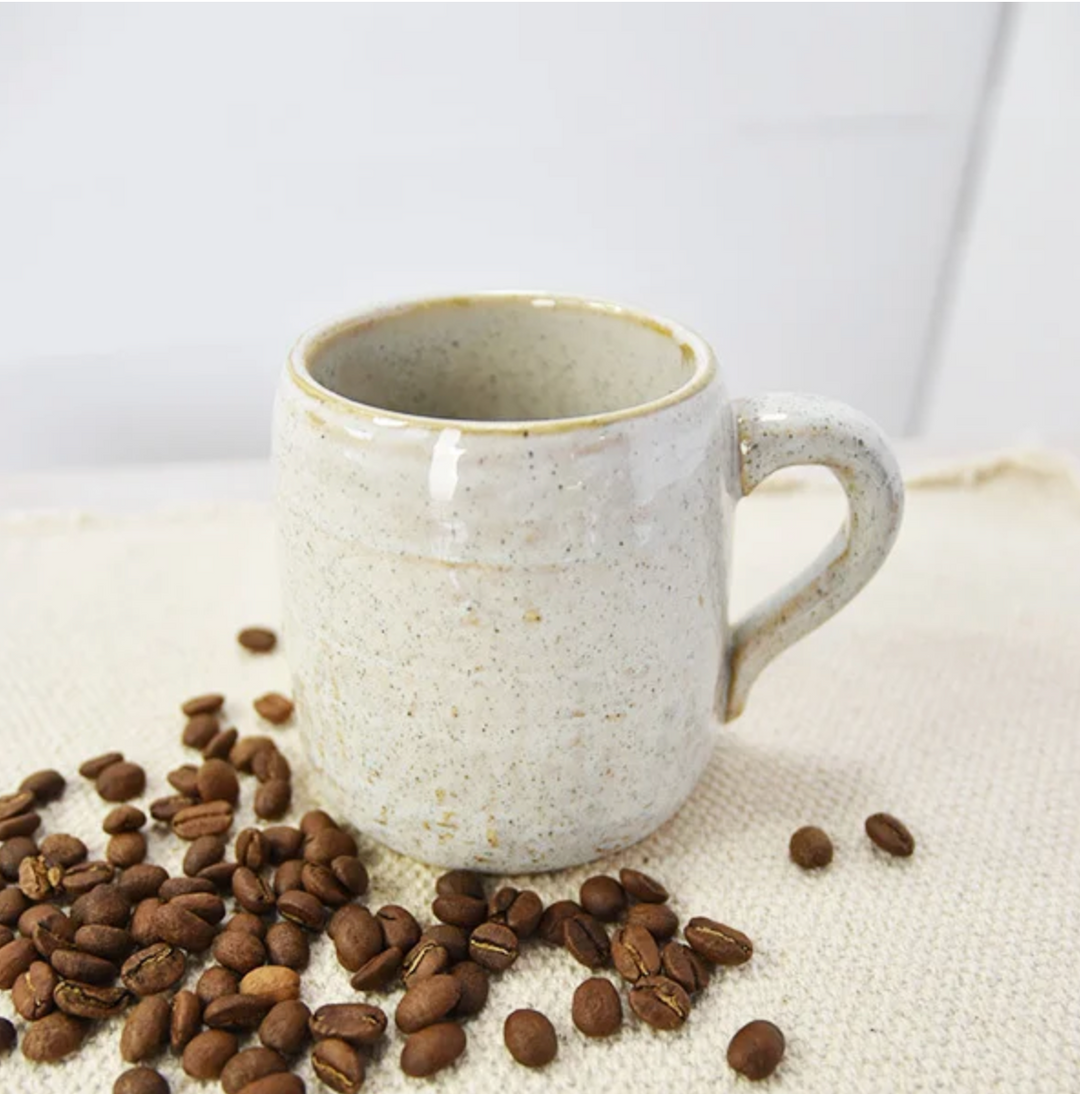 3.75" White Ceramic Mug - Main Street Roasters