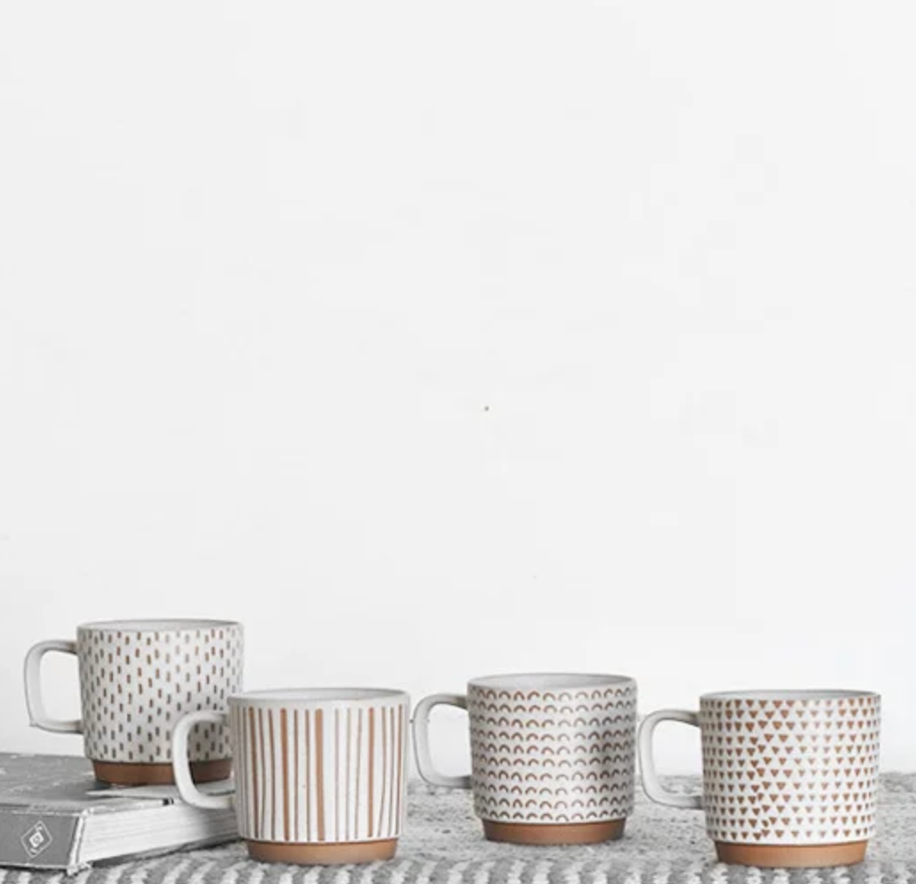 Neutral Pattern Mugs Collection - Main Street Roasters