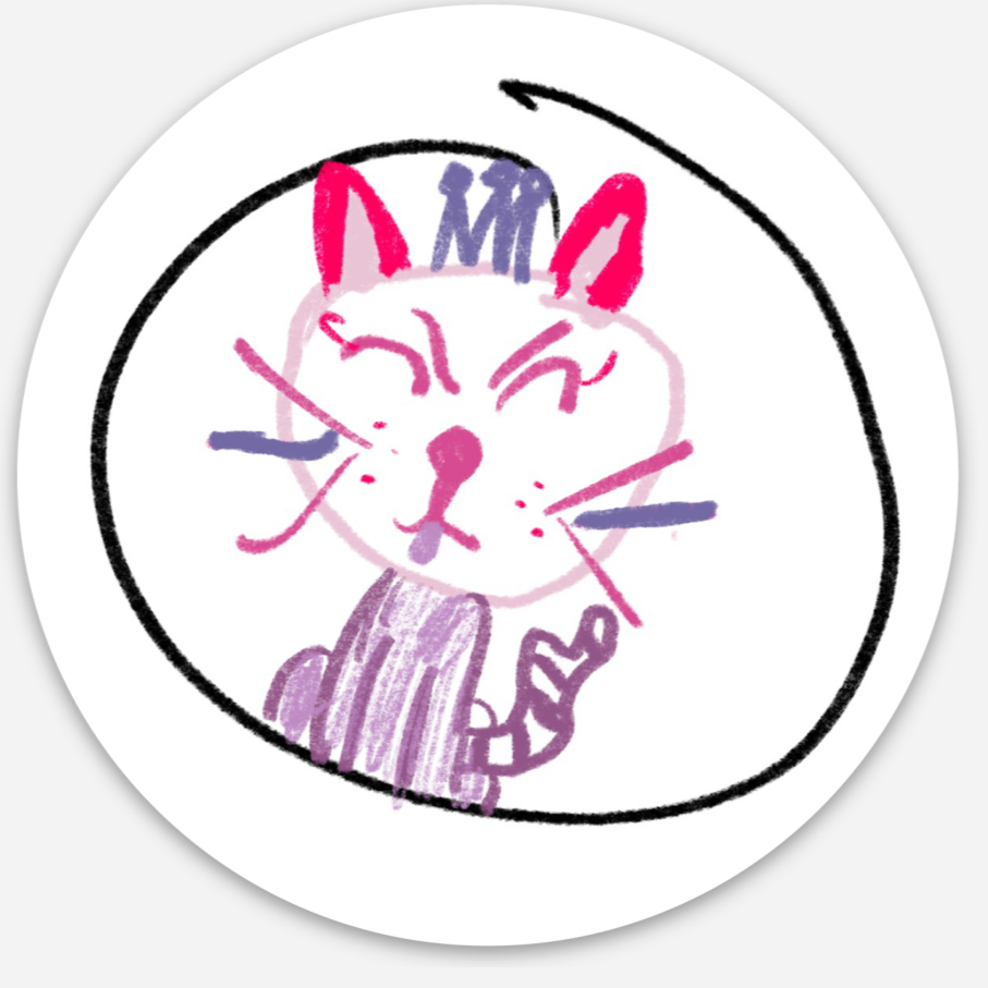 Alli's Angry Cat Sticker - Main Street Roasters