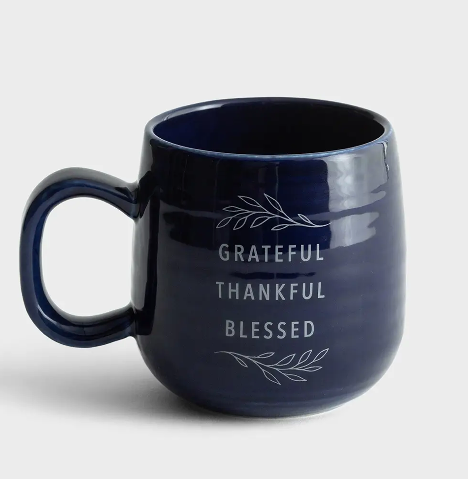 Grateful Thankful Blessed Ceramic Mug - Main Street Roasters