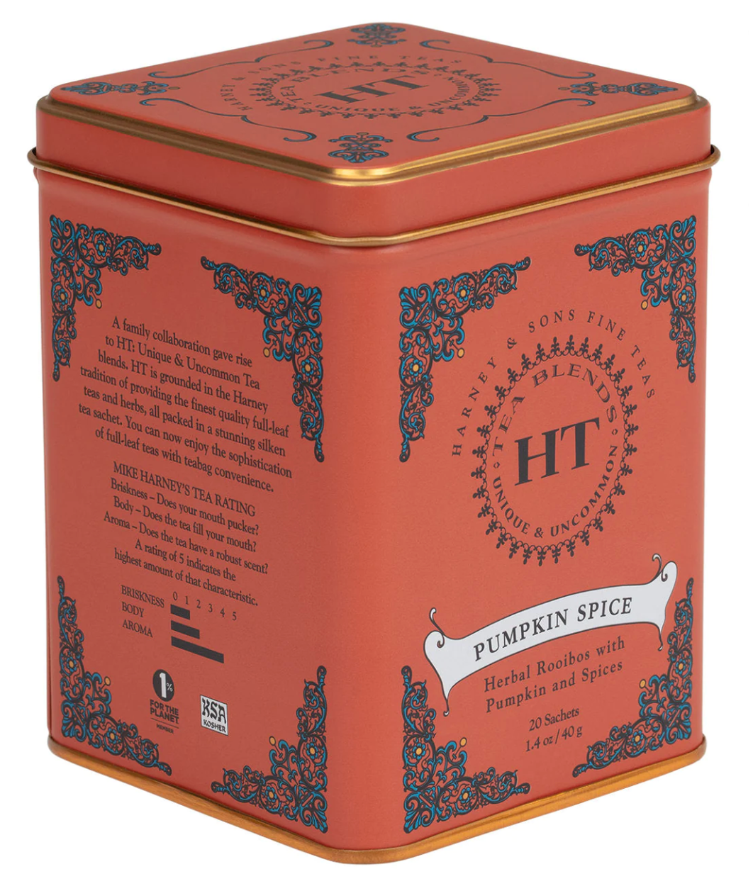 Pumpkin Spice Herbal Tea | Tea Tin - Main Street Roasters