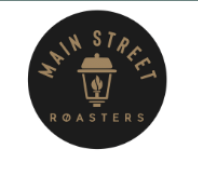 Black Main Street Roasters Sticker