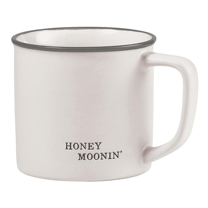 Scripted Matte White Mug - Honey Moonin' - Main Street Roasters