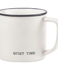 Scripted Matte White Mug - Quiet Time - Main Street Roasters