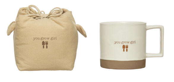 Spring Stoneware Mug - You Grow Girl - Main Street Roasters