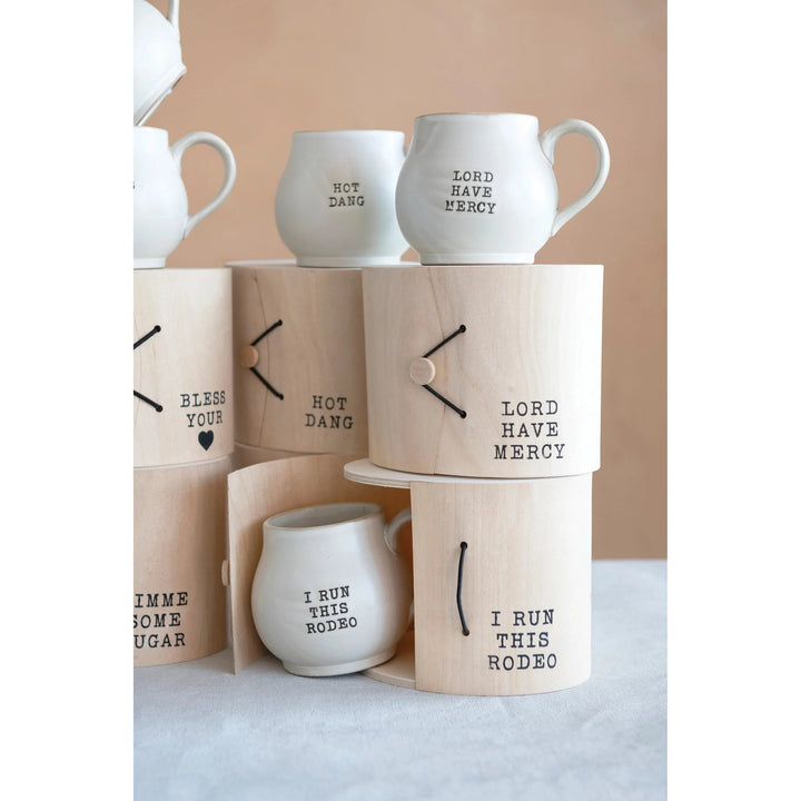 Stoneware Mug with Wood Gift Box - Main Street Roasters