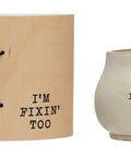 Stoneware Mug with Wood Gift Box - I'm Fixin' Too - Main Street Roasters