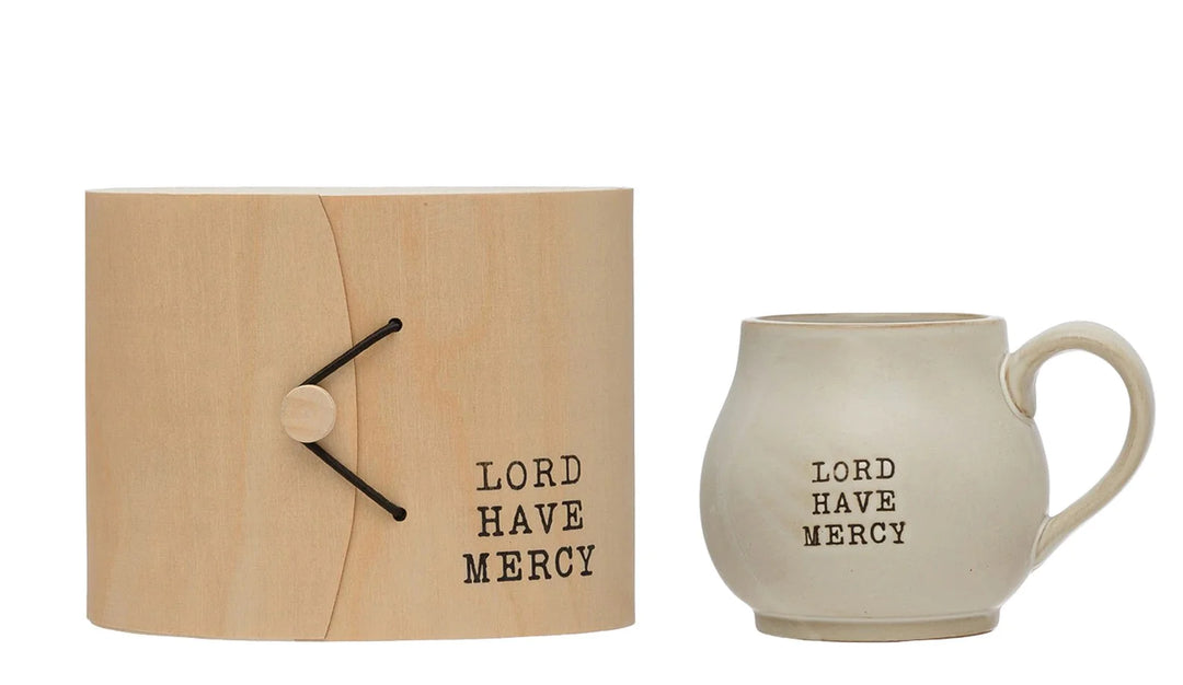 Stoneware Mug with Wood Gift Box - Lord Have Mercy - Main Street Roasters