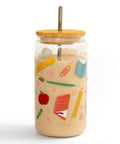 Teacher Icons Glass Can - Main Street Roasters