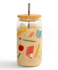 Teacher Icons Glass Can - Main Street Roasters