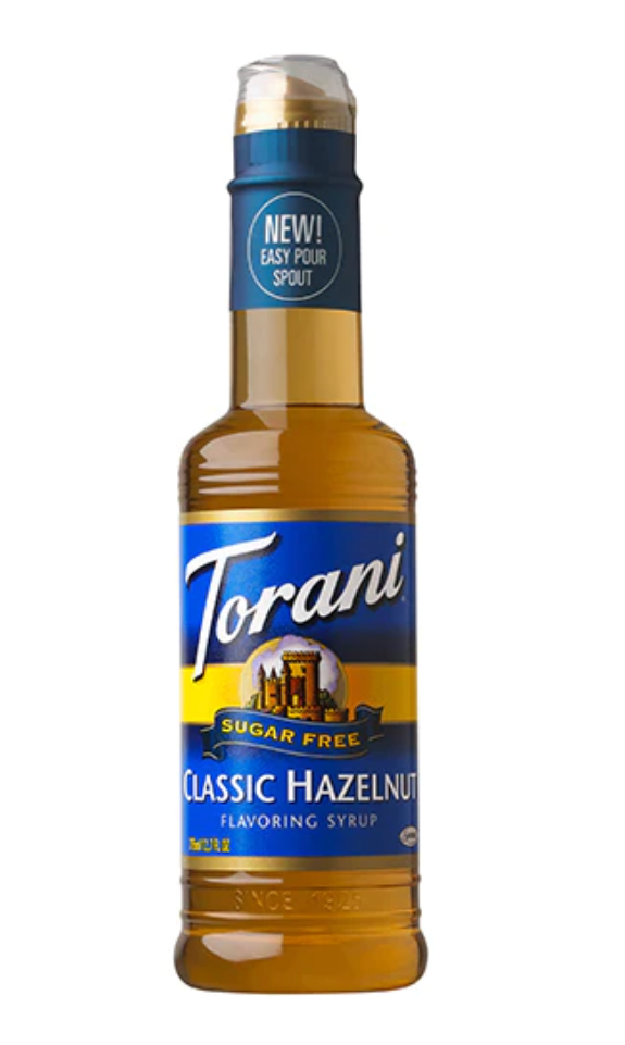 Torani Syrups | 375ml - Sugar Free Classic Hazelnut - Main Street Roasters