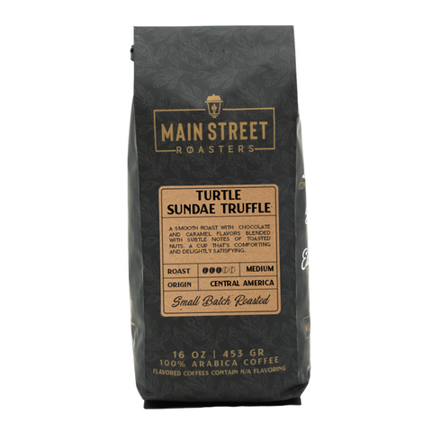 Turtle Sundae Truffle Flavored Coffee WHS - Main Street Roasters®