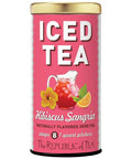 Can of Republic of Tea Iced Tea Hibiscus Sangria on a white background
