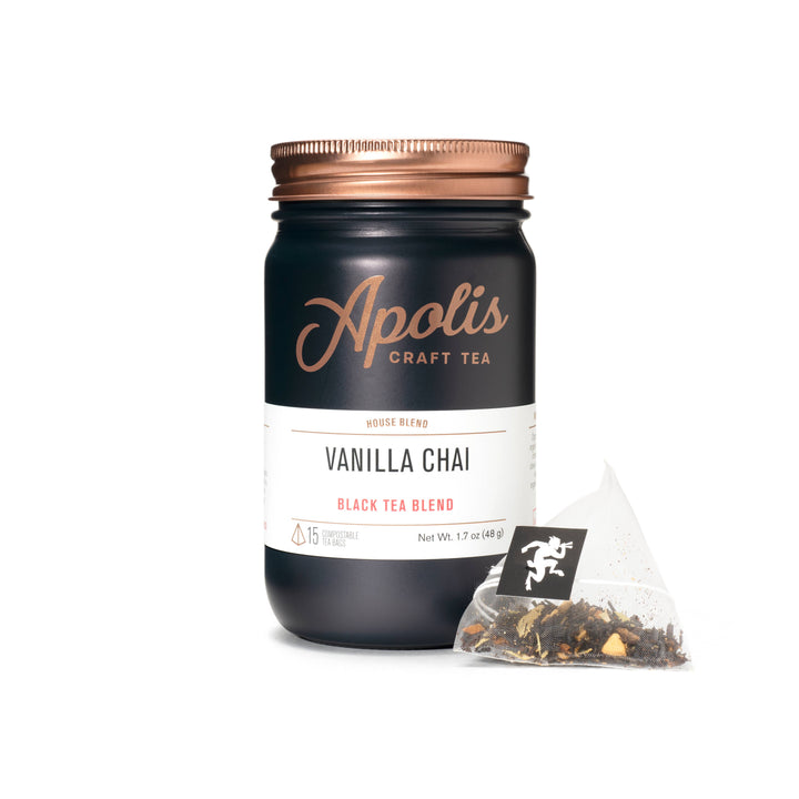 Vanilla Chai Tea Bags - Front | Apolis Tea - Main Street Roasters