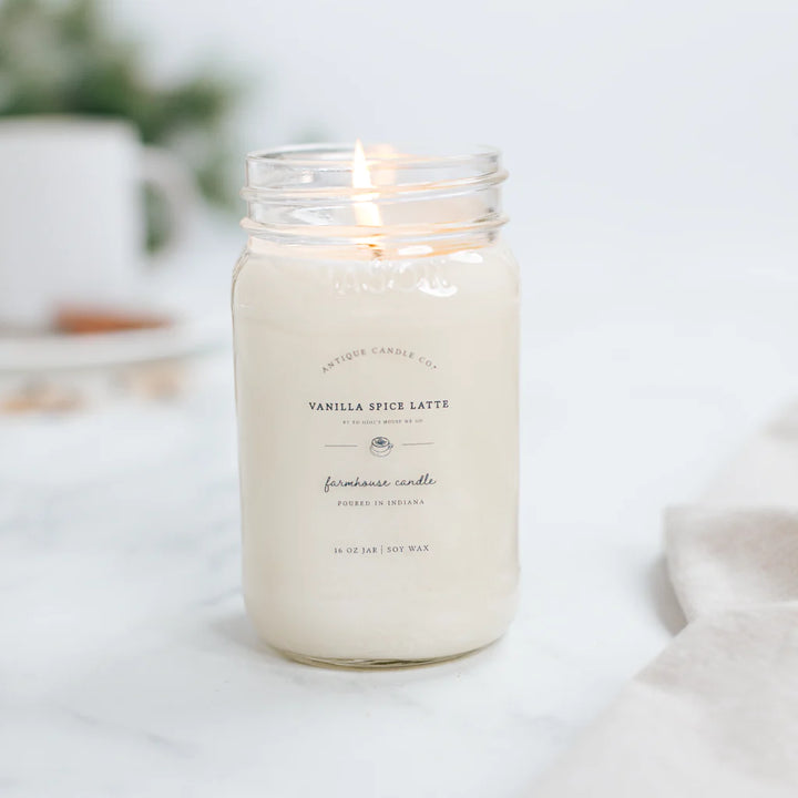 Vanilla Spice Latte 16oz Candle by Antique Candle Co® - Main Street Roasters