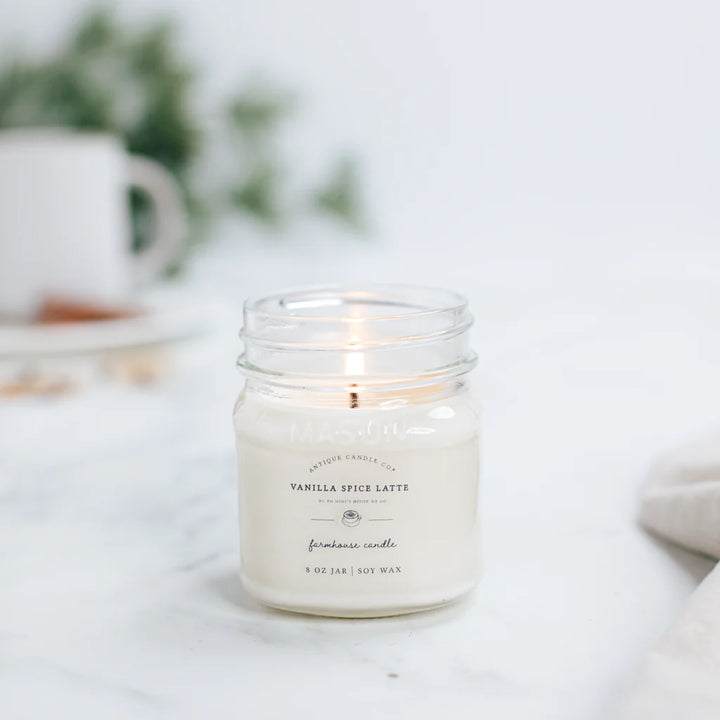 Vanilla Spice Latte 8oz Candle by Antique Candle Co® - Main Street Roasters