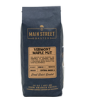 Coffee bag from Main Street Roasters with Vermont Maple Nut flavor on a white background