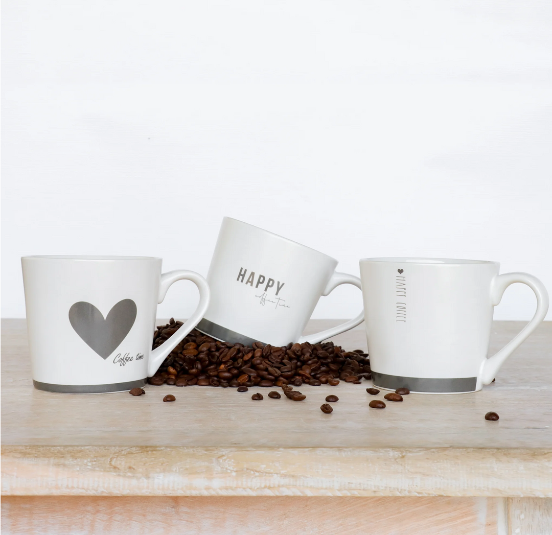 White Coffee Lover Mug Collection - Main Street Roasters