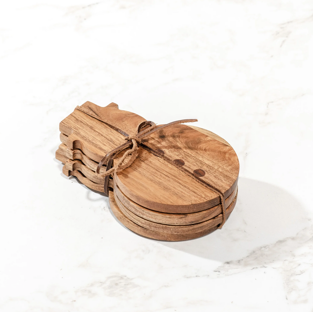 Wood Snowman Coasters | Set of 4 - Main Street Roasters